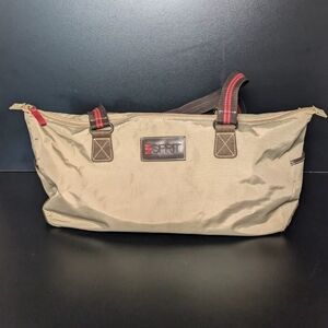 Esprit Vintage Purse Tote Double Handle Shoulder Bag Zip Handbag Green Wallet